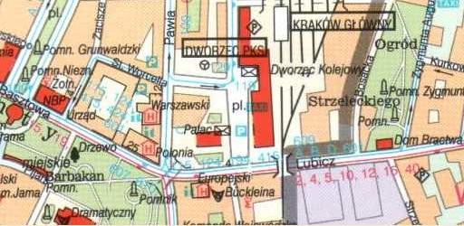 Krakow map